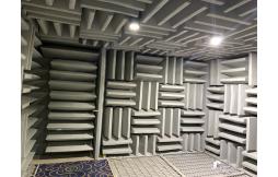 How is the free sound field of the anechoic chamber realized?