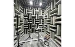 Overview of anechoic chamber testing speaker system