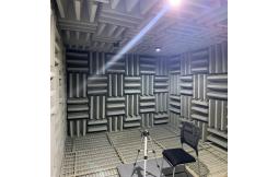 Is it necessary to use fire-resistant materials for sound insulation in noise laboratories